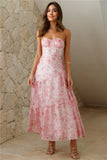 Her Best Version Strapless Maxi Dress Pink