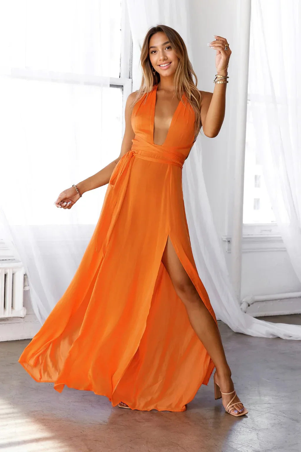 My Solo Debut Maxi Dress Orange