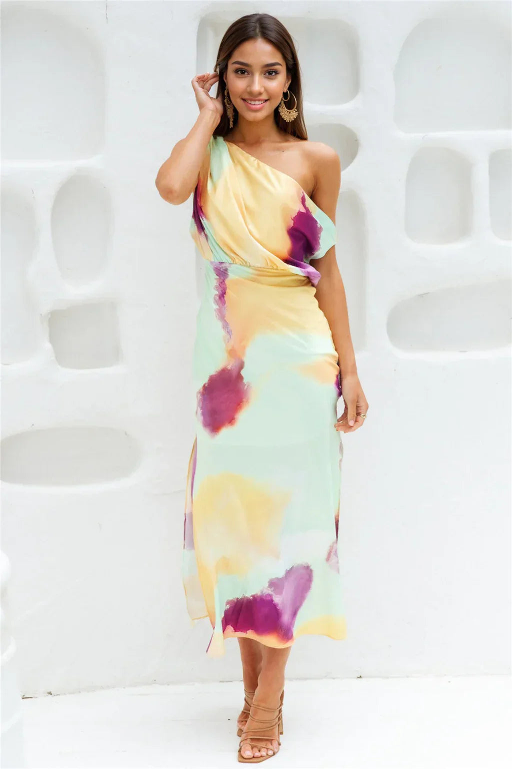 Talk To Me Midi Dress Multi