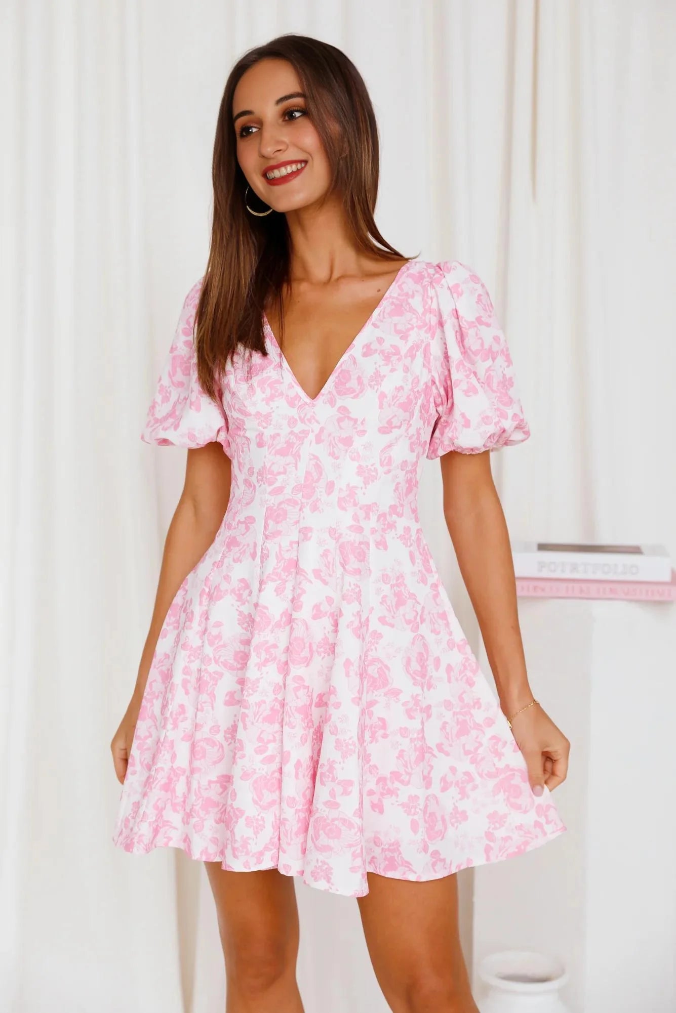 Optimistic Sights Dress Pink