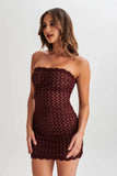 Amadea Lace Mini Dress - Plum