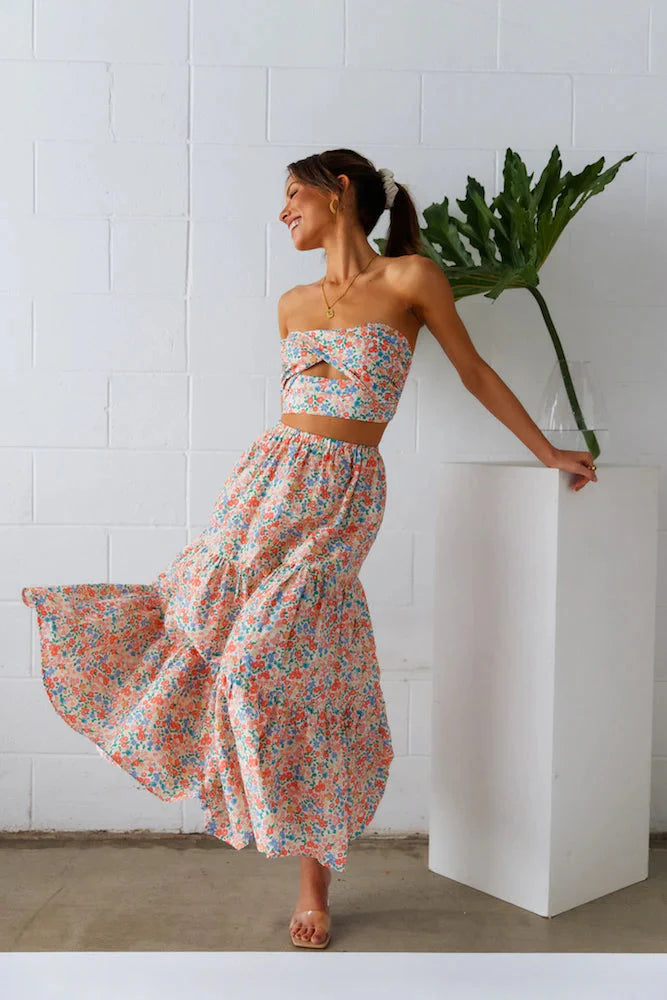 So Particular Maxi Skirt Floral