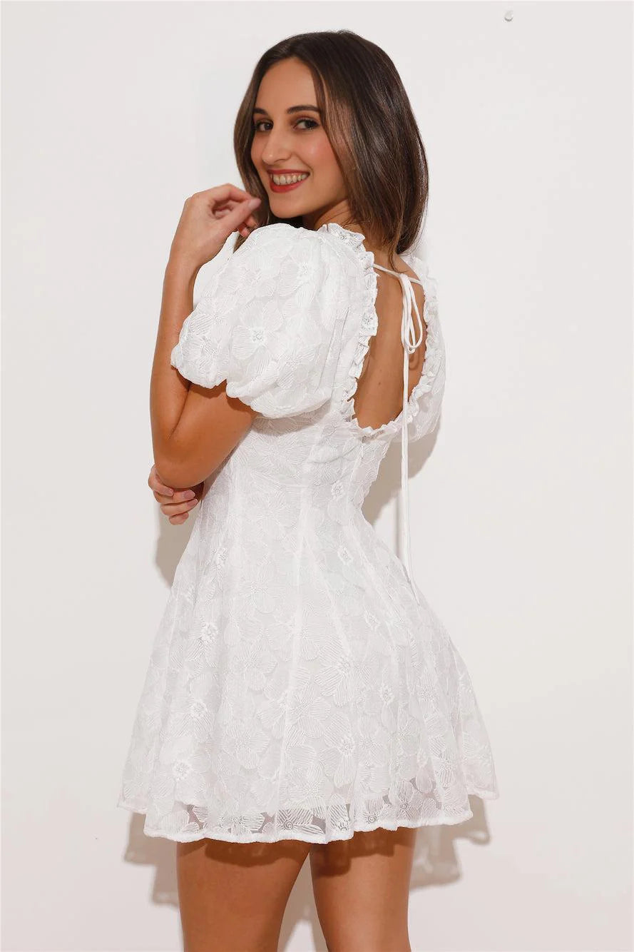 Style Mission Mesh Mini Dress White