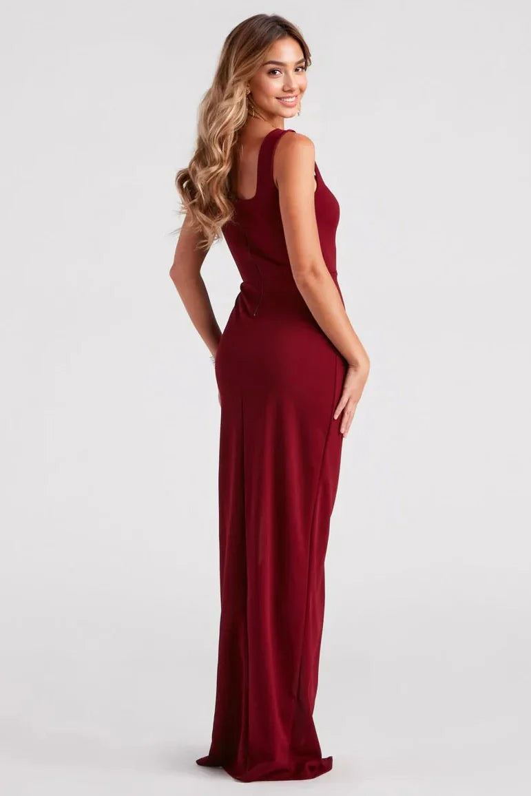 Savannah Formal Crepe Long Dress