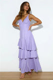 Red Carpet Entrance Maxi Dress Lilac