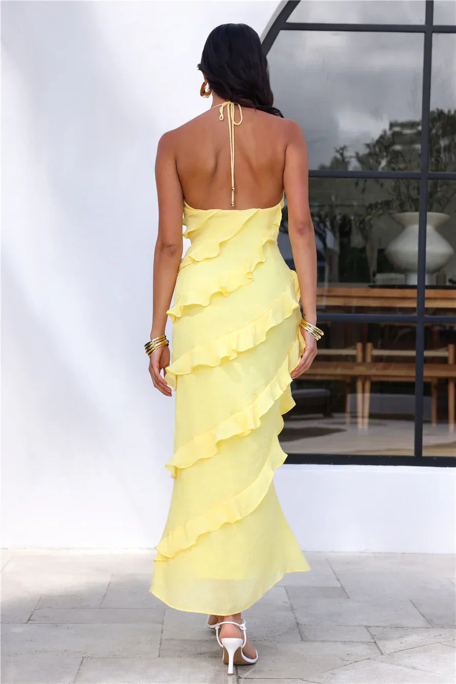 What A Beauty Maxi Dress Yellow