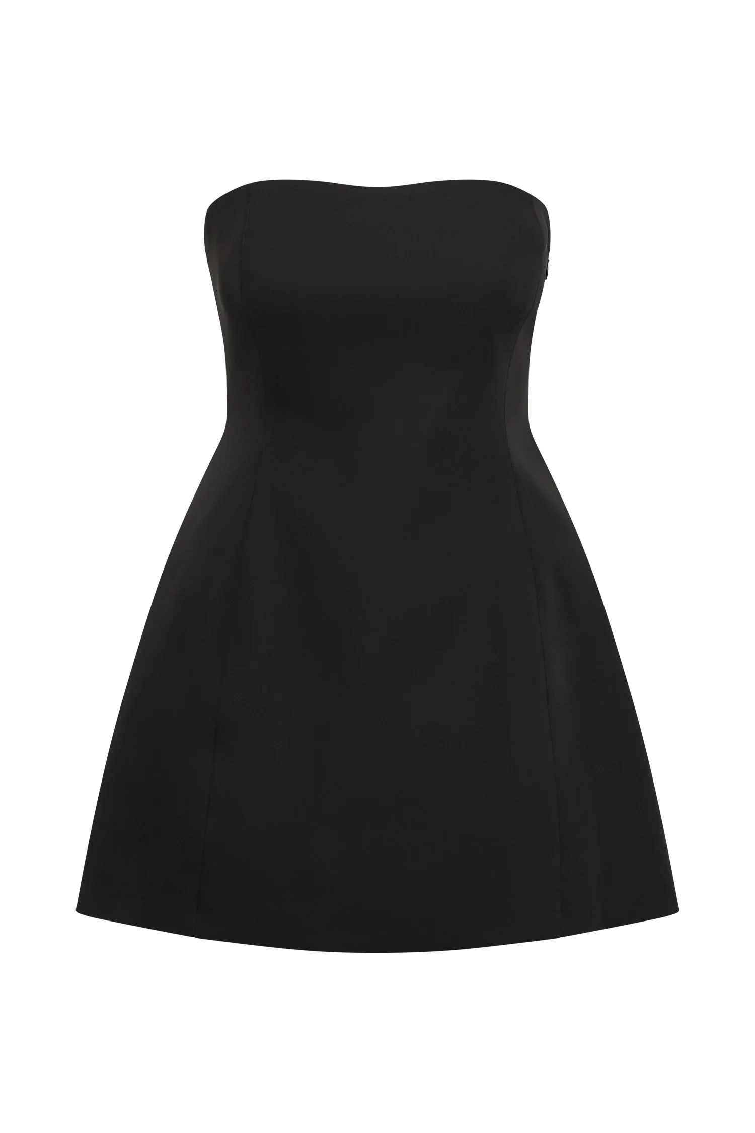 Neeka Strapless Bow Back Mini Dress - Black