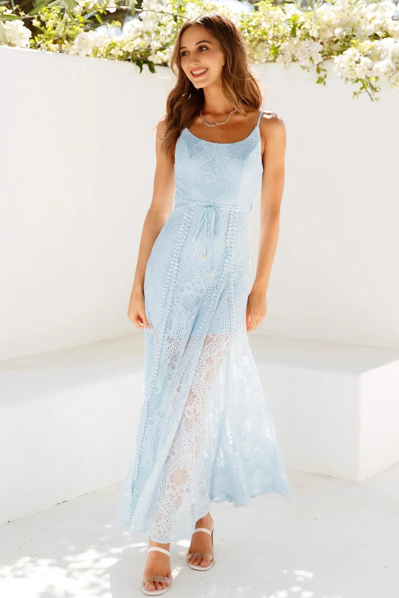 Girls In Spain Maxi Dress Blue