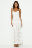 Soft Sweet Lace Maxi Dress White