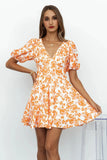 Optimistic Sights Dress Orange