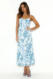 Diamond Waters Maxi Dress Blue