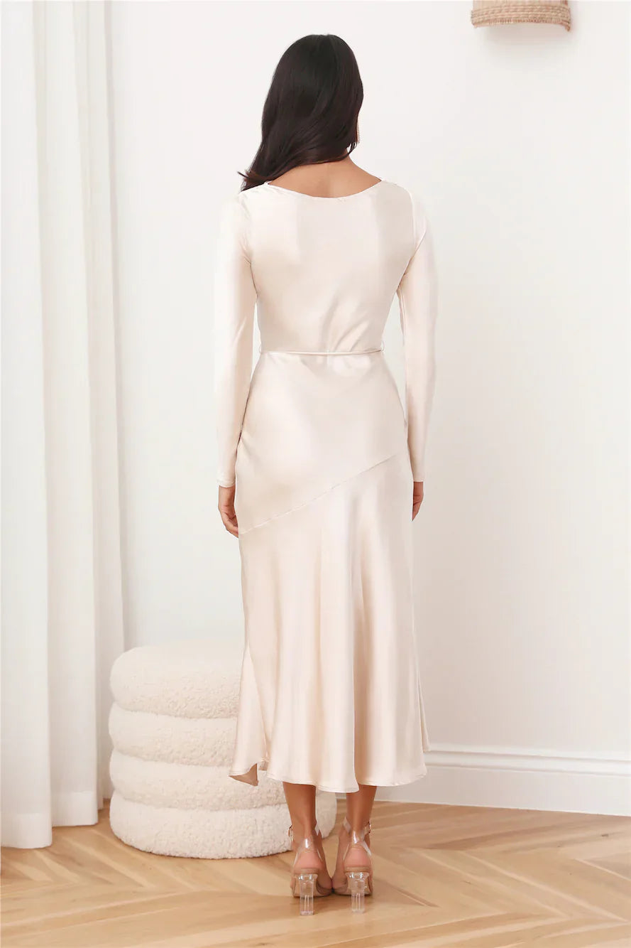 Luxury Invitation Maxi Dress Champagne