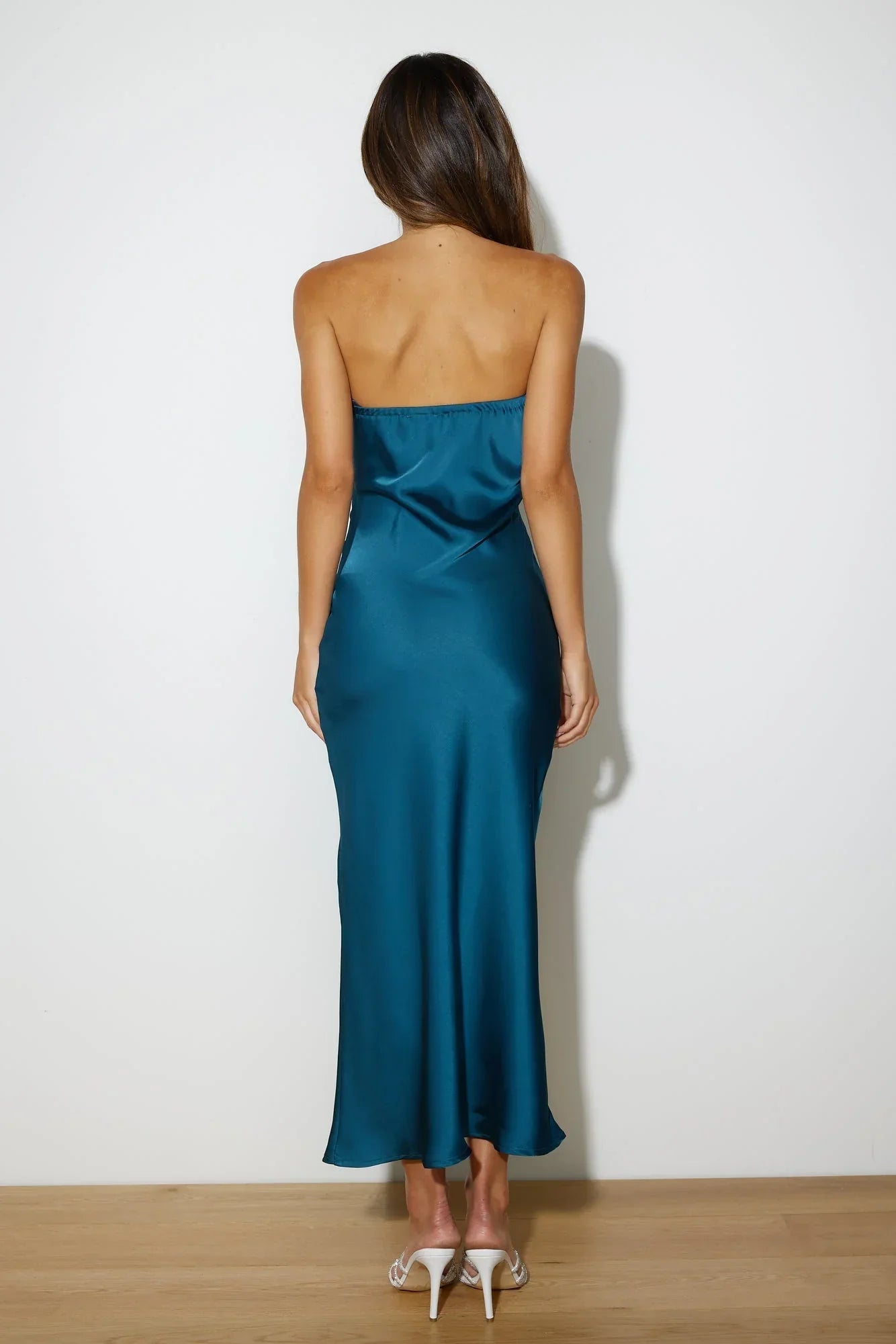 Lover Of Style Satin Maxi Dress Teal