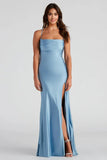 A-Line High Slit Formal Dress