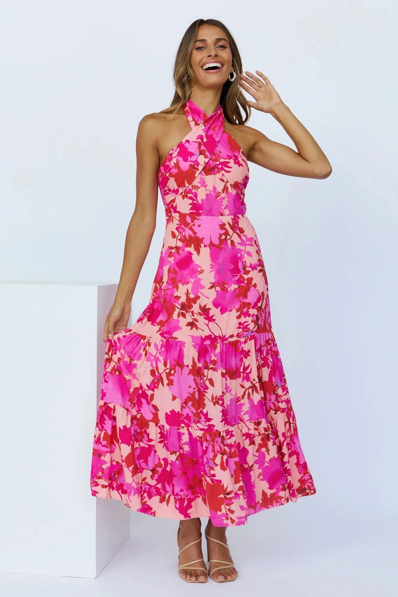 Love Loop Midi Dress Fuchsia