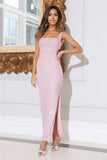 Glimmer Dance Sequin Midi Dress Pink