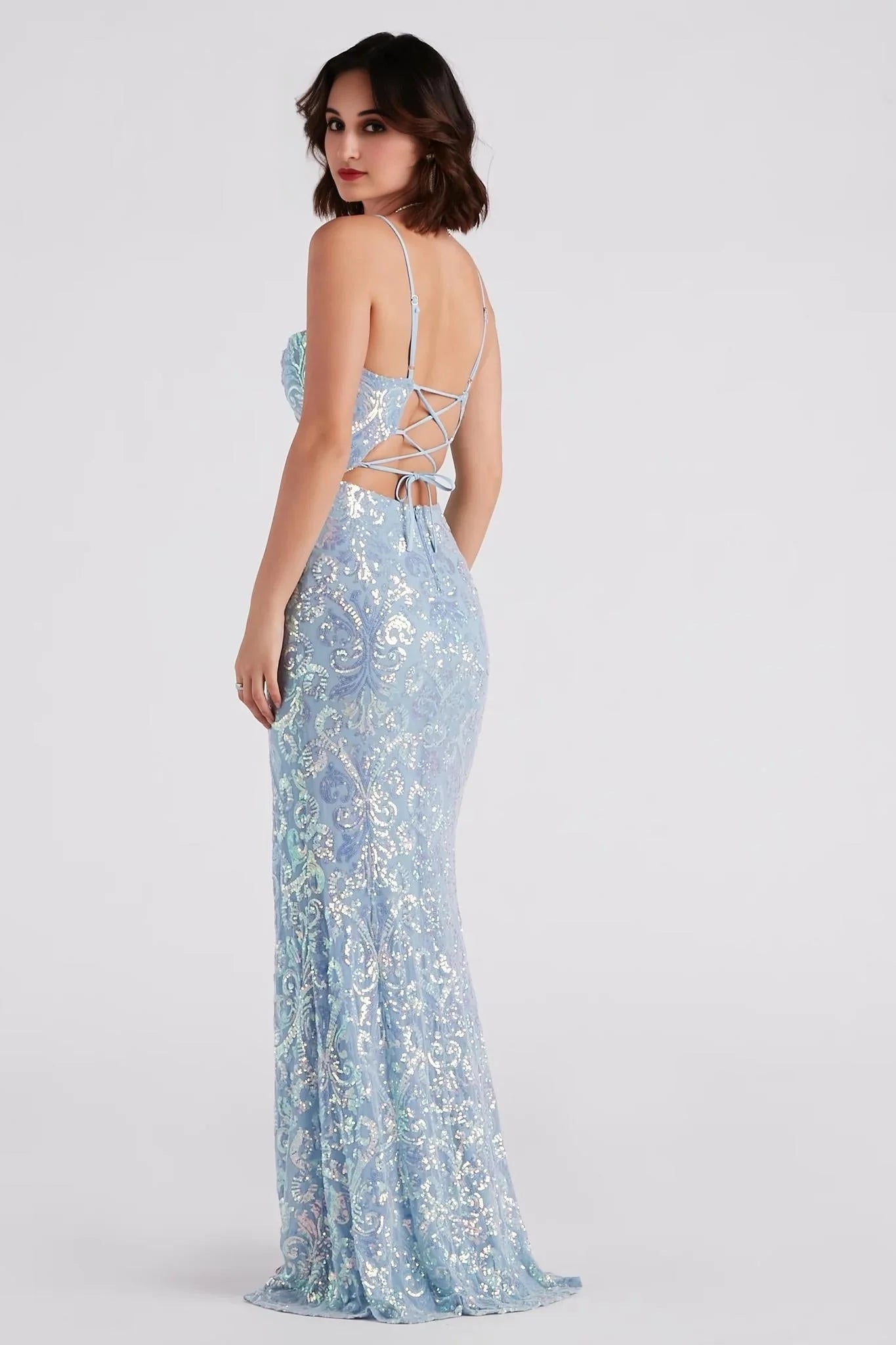 Gabrielle Formal Sequin Long Dress