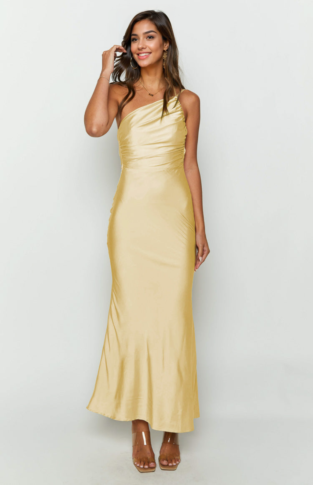 Tina Yellow Formal Maxi Dress