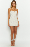 Leighton Cream Floral Corset Mini Dress