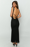 Beverley Black Mesh Maxi Dress